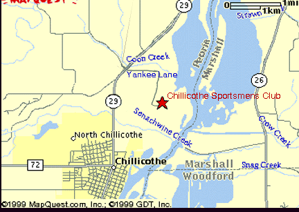 Map to Chillicothe Sportsmens Club